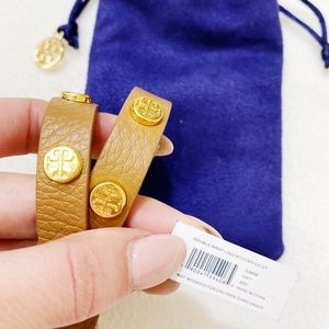 Tory Burch Jewelry - NWT Tory Burch Leather Wrap Stud Logo Bracelet Tory Burch Jewelry - NWT Tory Burch Leather Wrap Stud Logo Bracelet